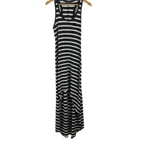 Express High Low Striped Maxi Dress Small Black White Beach Dress Casual Dress